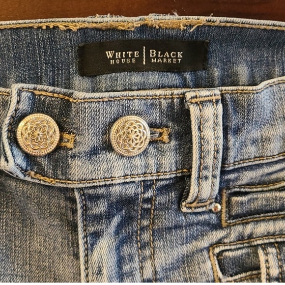 white house black market lowrise flare jeans - Picture 2 of 6